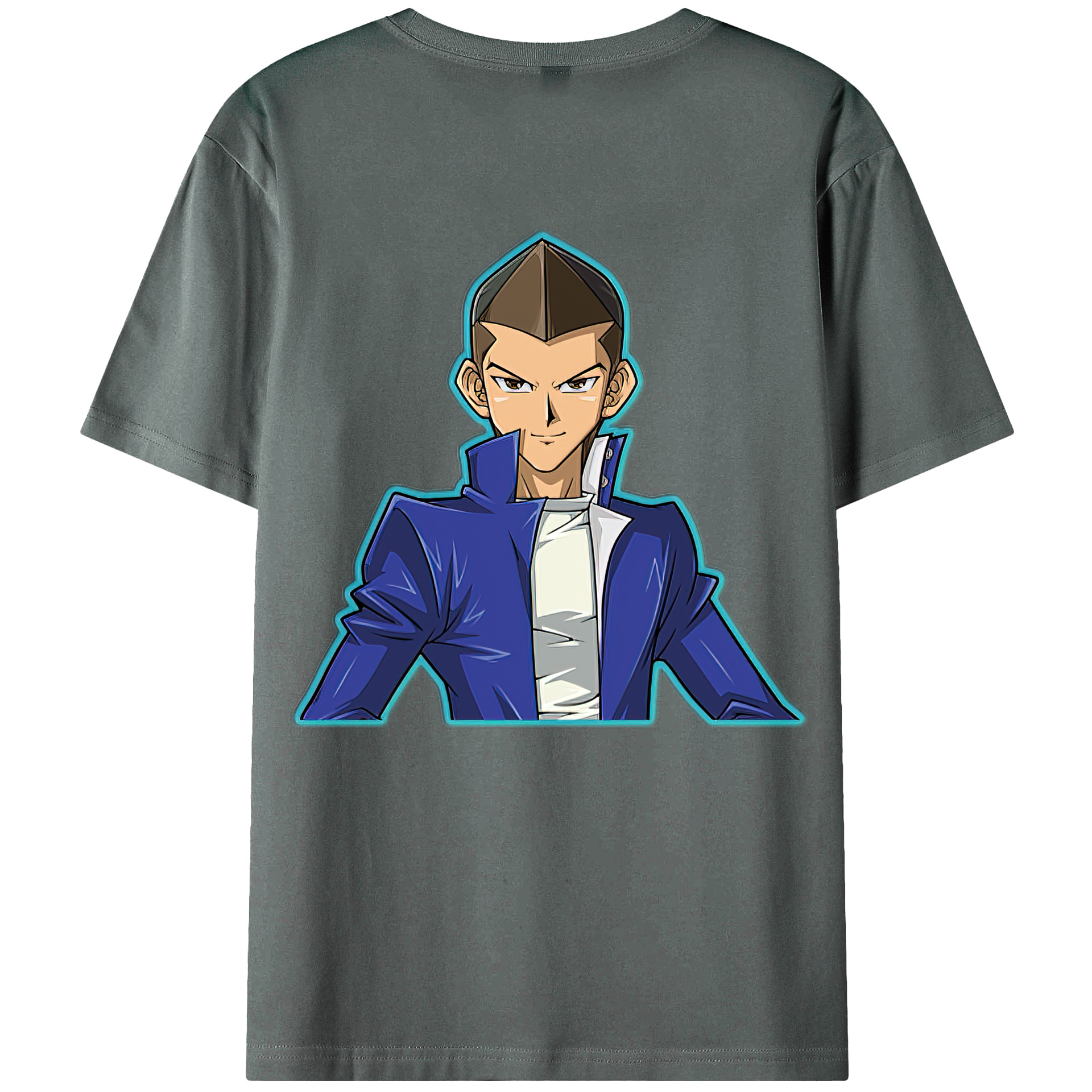 （画像用） 遊☆戯☆王 Yu-Gi-Oh! 綿100％ メンズ半袖Tシャツ（バックプリント） 通気性